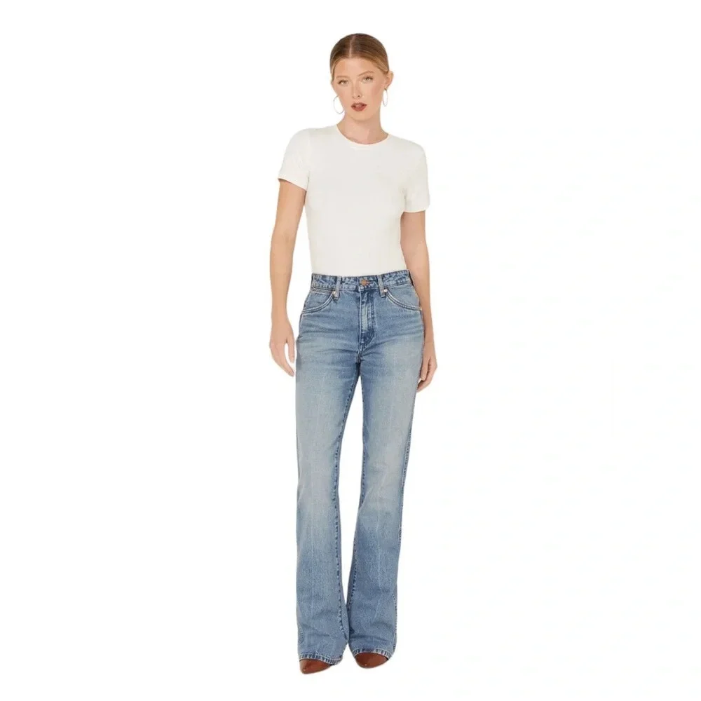 Wrangler Women’s Westward 626 High Rise Cotton Boot Cut Jeans Size 33